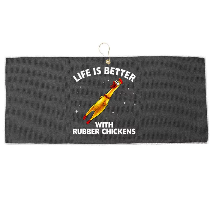 Rubber Chicken Design Chicken Toy Lovers Large Microfiber Waffle Golf Towel