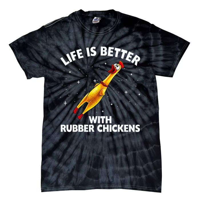 Rubber Chicken Design Chicken Toy Lovers Tie-Dye T-Shirt