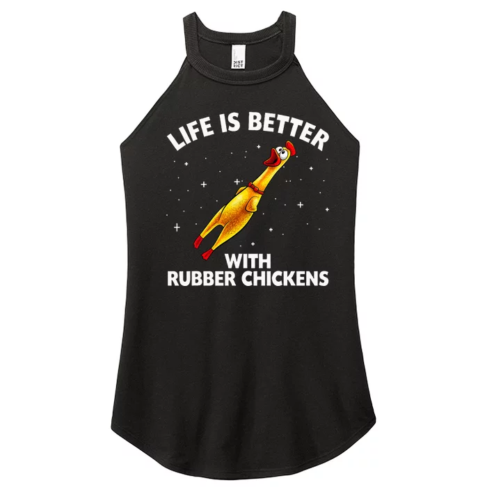 Rubber Chicken Design Chicken Toy Lovers Women’s Perfect Tri Rocker Tank