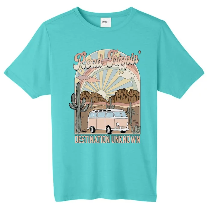 Retro Cactus Desert Adventure Rainbow Road Trippin Gift ChromaSoft Performance T-Shirt