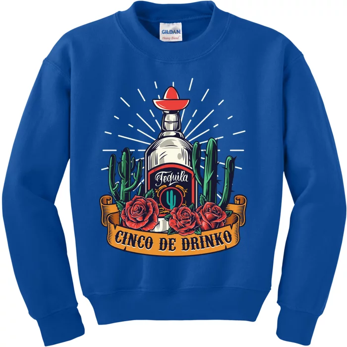 Retro Cinco De O Mexican Ing Gift O De Mayo Gift Kids Sweatshirt