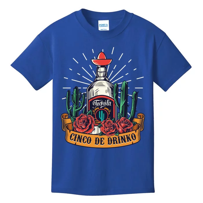 Retro Cinco De O Mexican Ing Gift O De Mayo Gift Kids T-Shirt