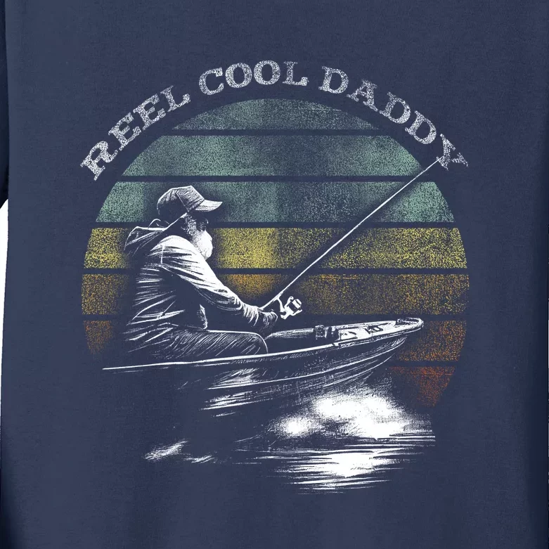 Reel Cool Daddy Fishing Kids Long Sleeve Shirt