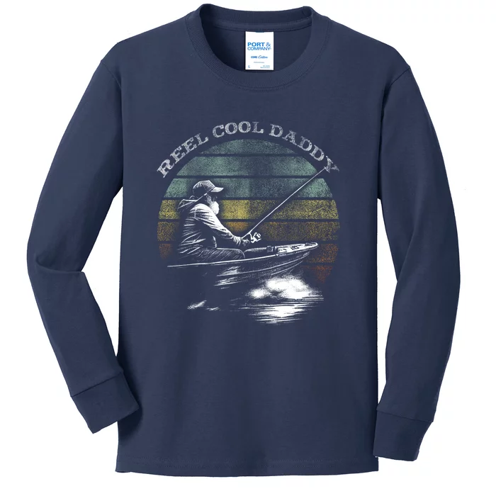 Reel Cool Daddy Fishing Kids Long Sleeve Shirt