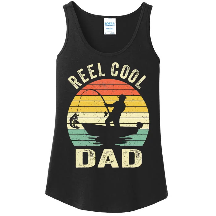 Reel Cool Dad Fishing Daddy Fathers Day Ladies Essential Tank