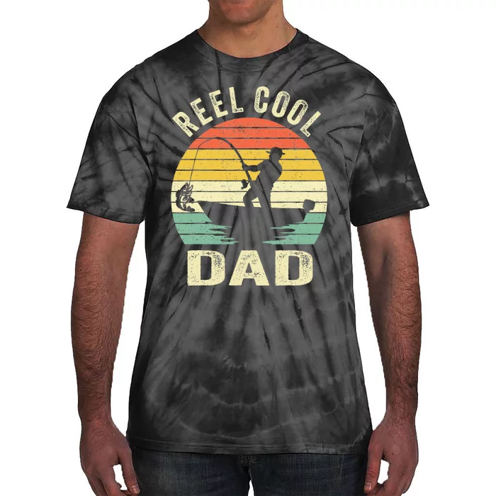 Reel Cool Dad Fishing Daddy Fathers Day Tie-Dye T-Shirt