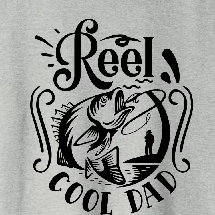 Reel Cool Dad Fishing Funny Gift Women's Crop Top Tee