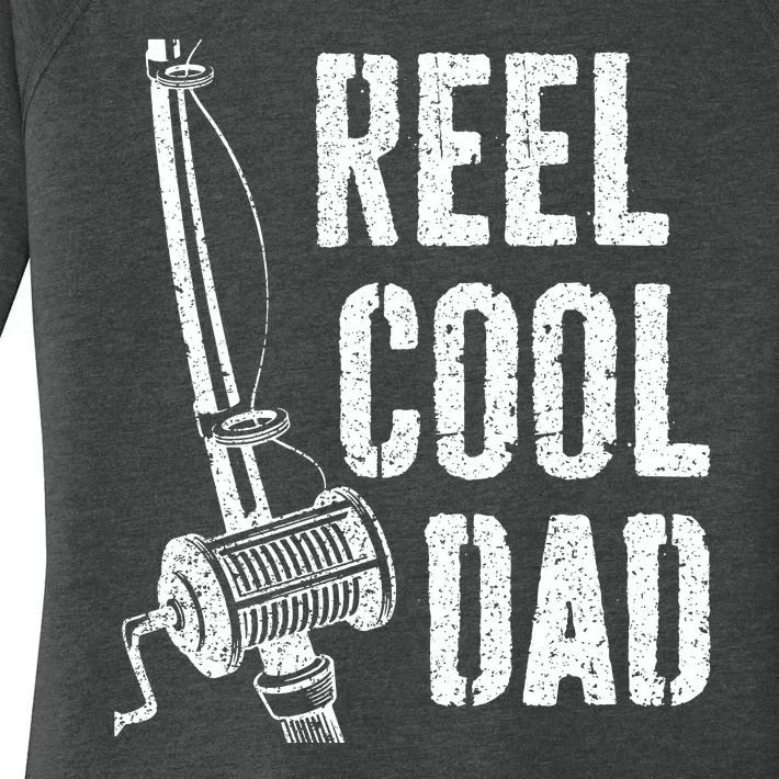 Reel Cool Dad Fishing Father's Day Papa Daddy Gift Dad Joke Women's Perfect Tri Tunic Long Sleeve Shirt