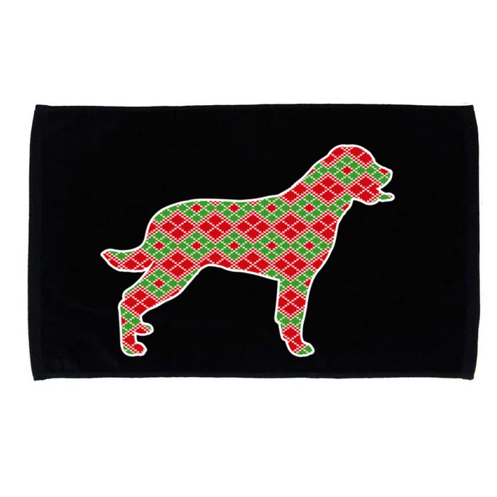 Rottweiler Christmas Dog Lover Gift Microfiber Hand Towel