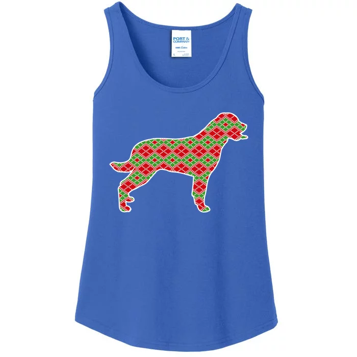 Rottweiler Christmas Dog Lover Gift Ladies Essential Tank