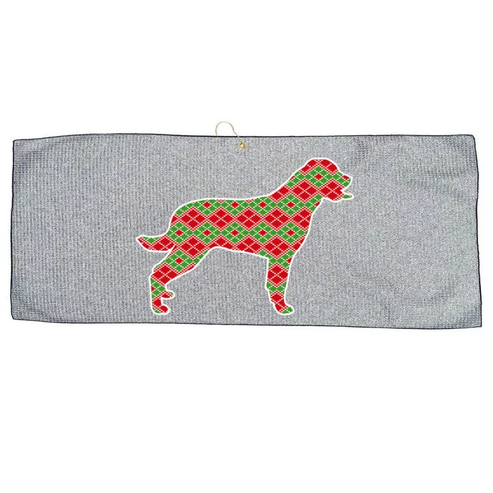 Rottweiler Christmas Dog Lover Gift Large Microfiber Waffle Golf Towel