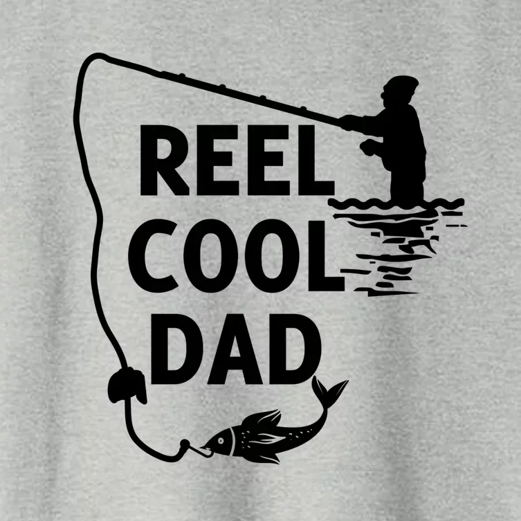 Reel Cool Dad For Birthday Fathers Day Christmas Funny Gift Women's Crop Top Tee