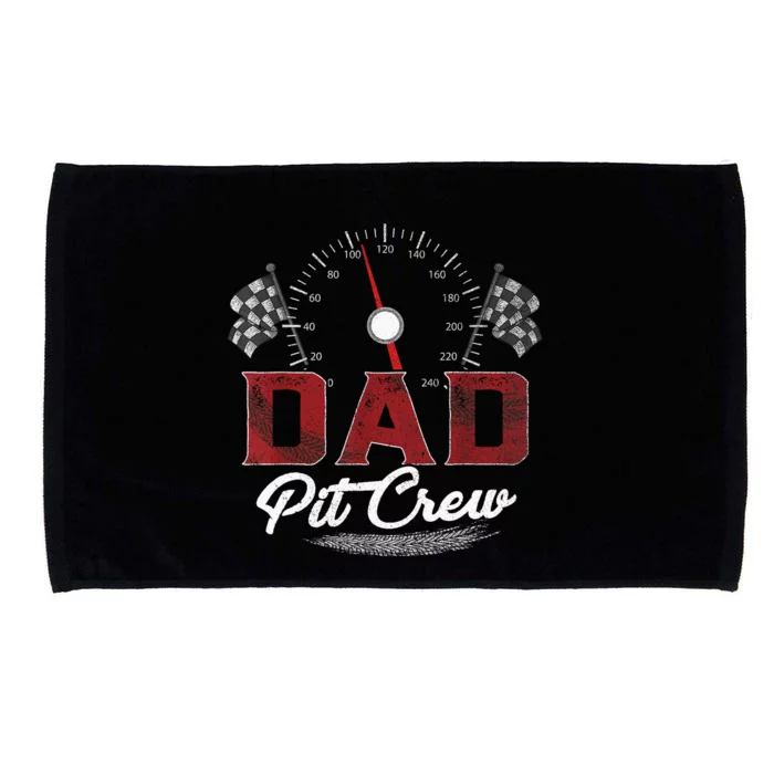 Race Car Dad Pit Crew Racing Family Birthday Party Father's Microfiber Hand Towel