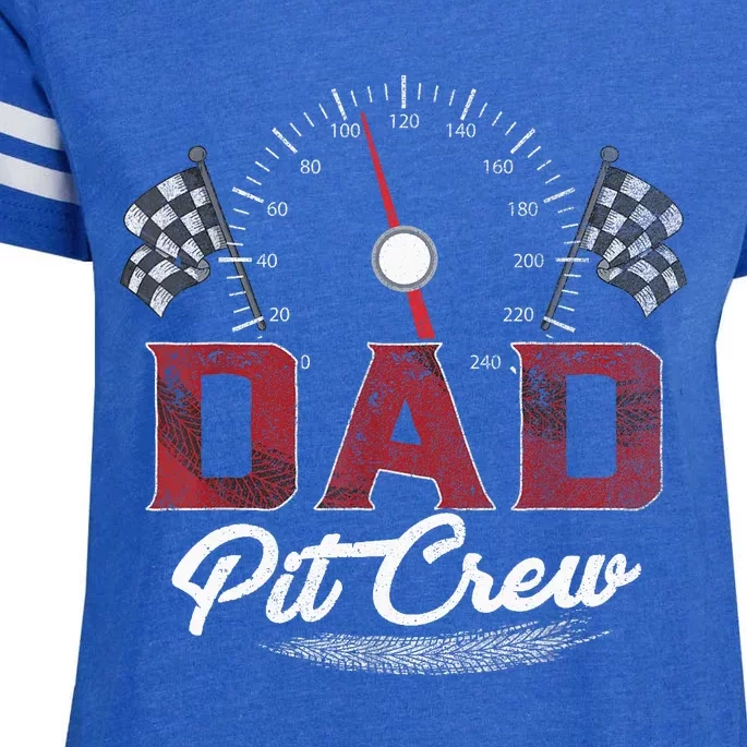 Race Car Dad Pit Crew Racing Family Birthday Party Father's Enza Ladies Jersey Football T-Shirt