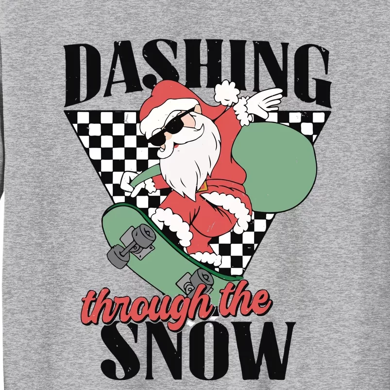 Retro Christmas Dashing Through The Snow Tall Sweatshirt