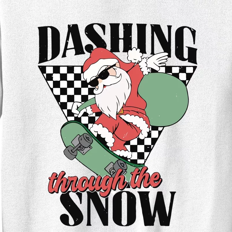 Retro Christmas Dashing Through The Snow Sweatshirt