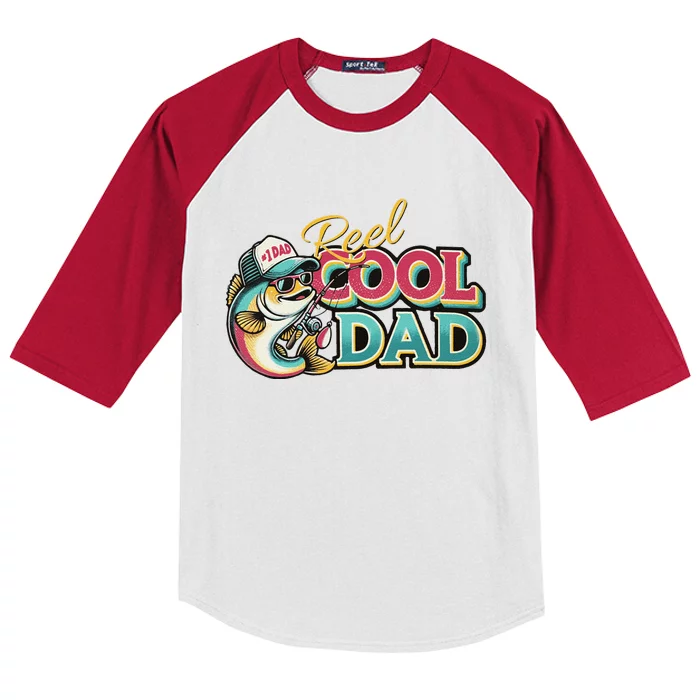 Reel Cool Dad Kids Colorblock Raglan Jersey