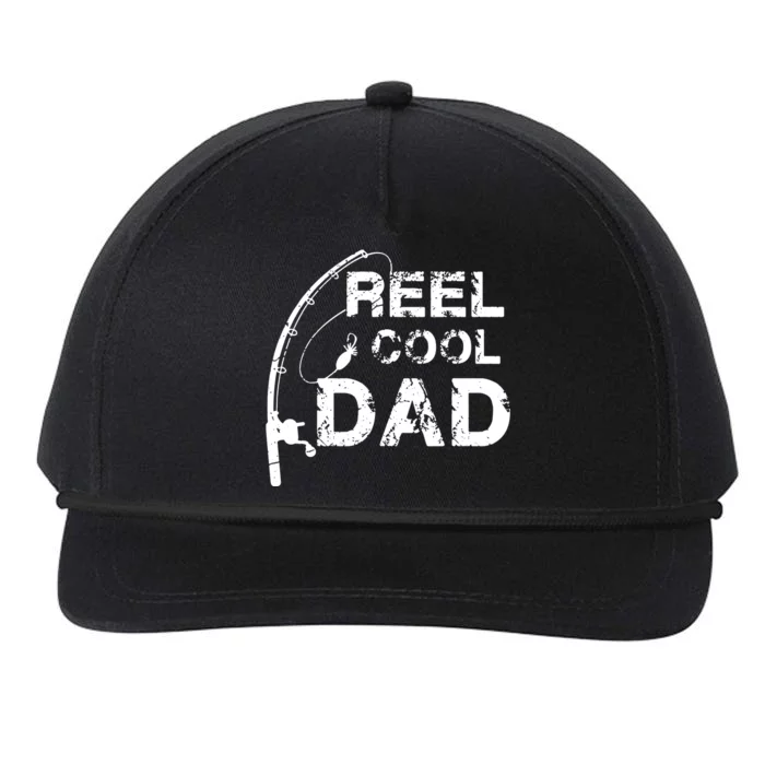 Reel Cool Dad Fishing Daddy Father's Day Gift Snapback Five-Panel Rope Hat