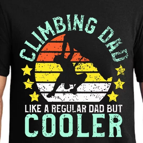 Rock Climbing Dad Mountain Climber Funny Father's Day Gift Pajama Set