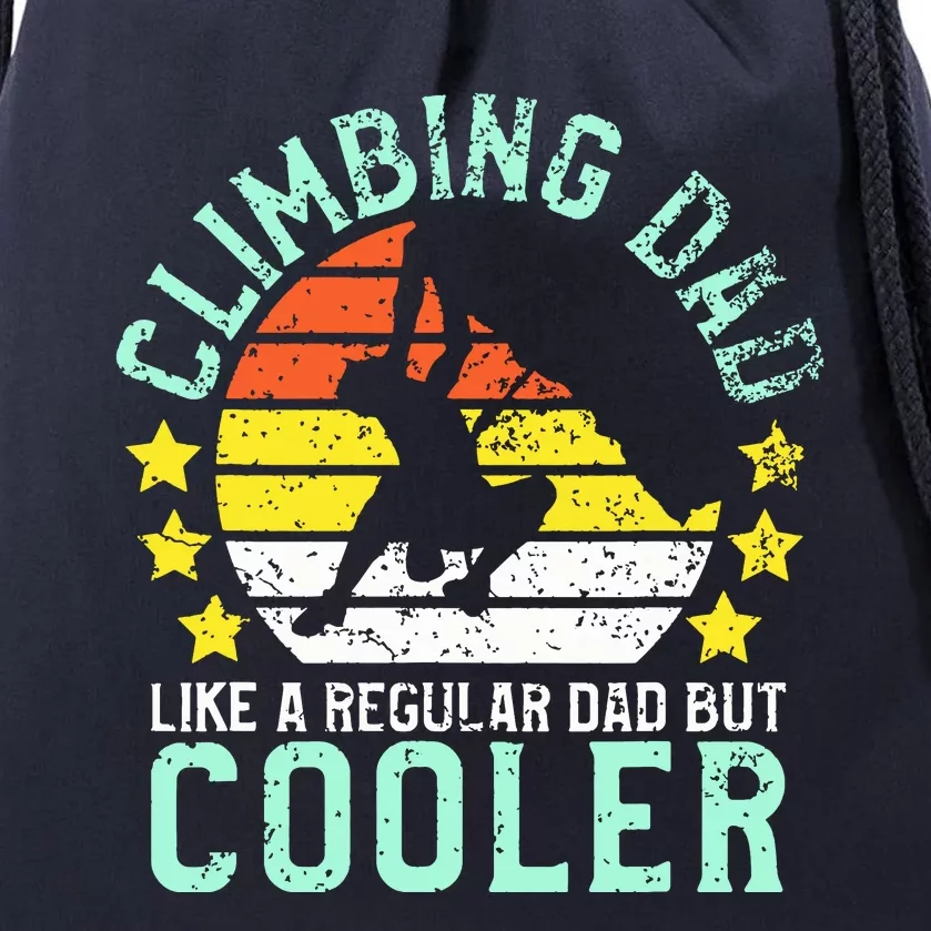 Rock Climbing Dad Mountain Climber Funny Father's Day Gift Drawstring Bag