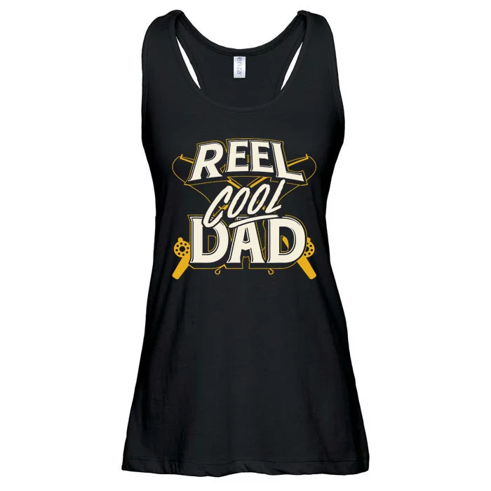 Reel Cool Dad Fisherman Daddy Father's Day Gifts Fishing Ladies Essential Flowy Tank