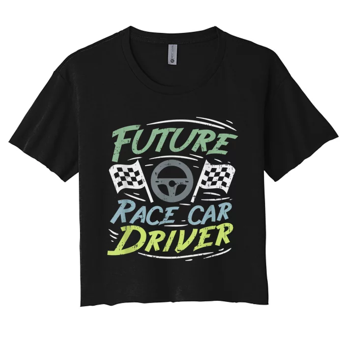 Race Car Driver Kids Racing Driver Women's Crop Top Tee