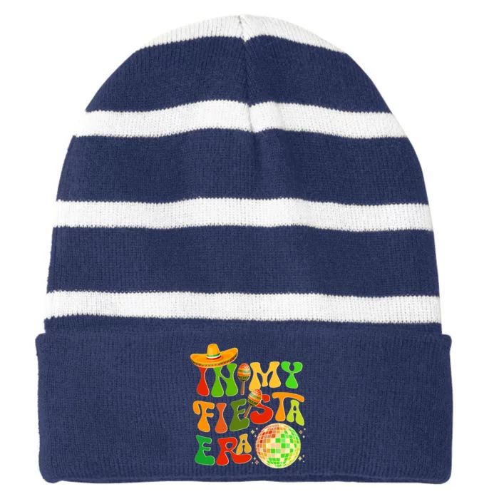 Retro Cinco De Mayo In My Fiesta Era Striped Beanie with Solid Band