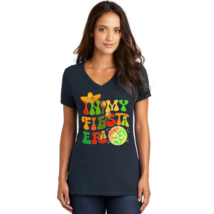 Retro Cinco De Mayo In My Fiesta Era Women's V-Neck T-Shirt