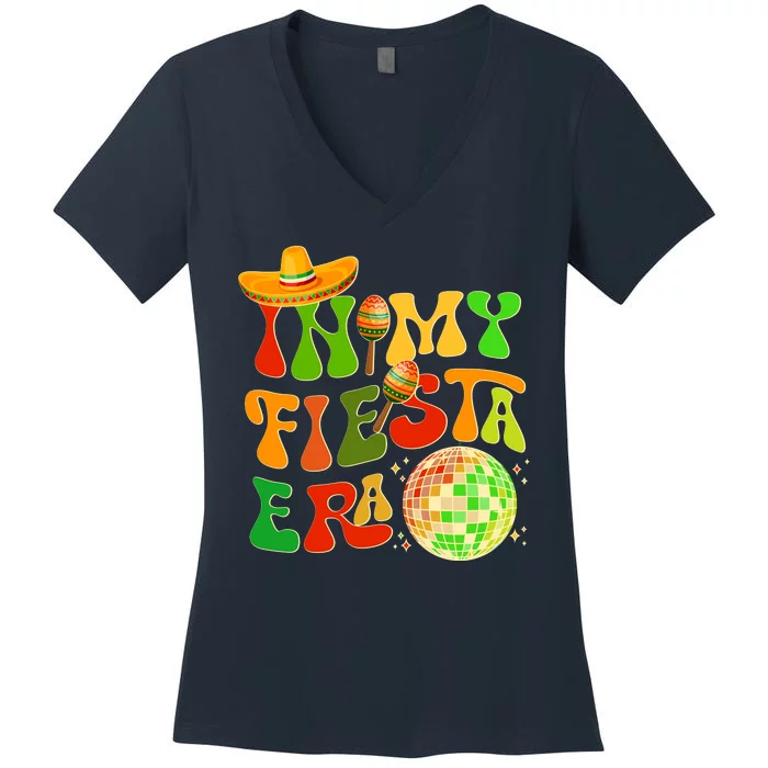 Retro Cinco De Mayo In My Fiesta Era Women's V-Neck T-Shirt