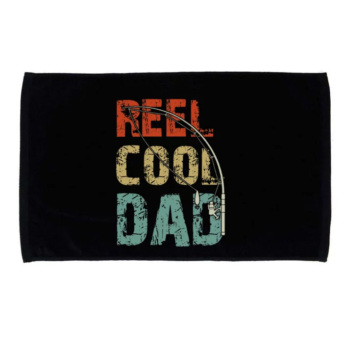 Reel Cool Dad Funny Fishing Father's Day Fisherman Daddy Microfiber Hand Towel