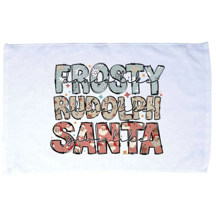 Retro Christmas Dance Like Frosty Santa Claus Microfiber Hand Towel