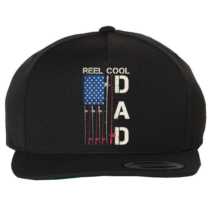 Reel Cool Dad Rod American Usa Flag Bass Fishing Fisher Great Gift Wool Snapback Cap