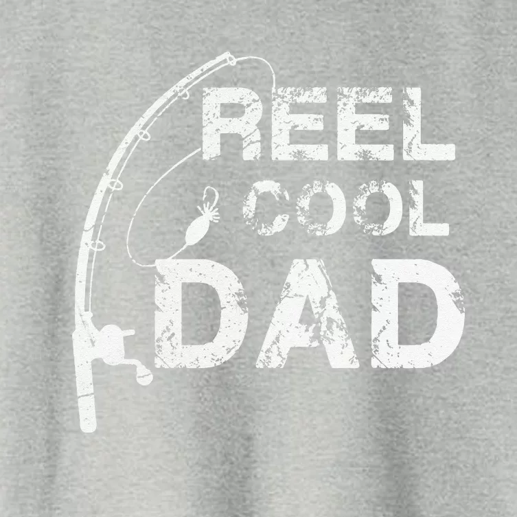 Reel Cool Dad Fishing Daddy Fathers Day Gift Women's Crop Top Tee