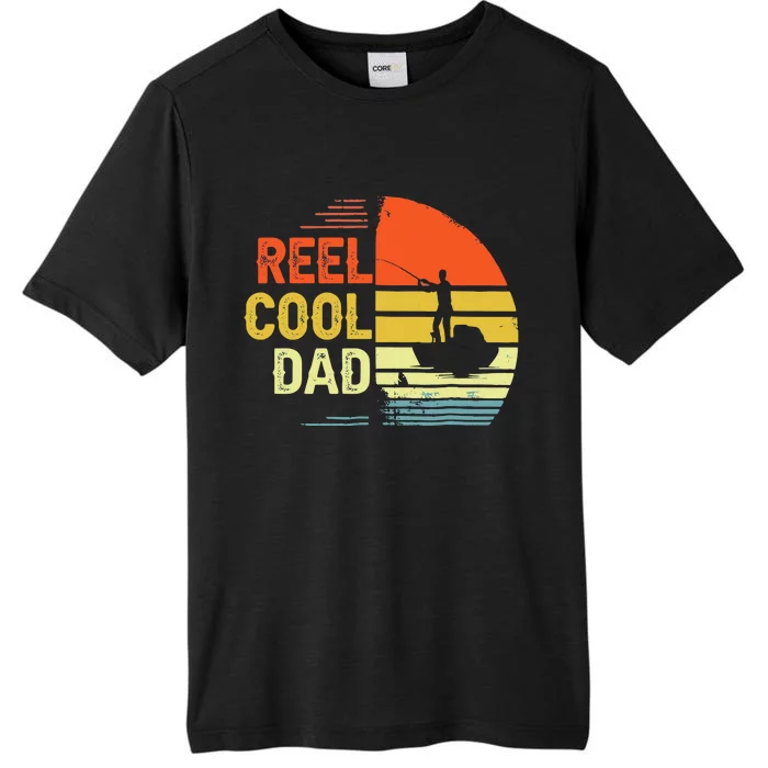 Reel Cool Dad Fisher Daddy Fathers Day Retro Vintage Great Gift ChromaSoft Performance T-Shirt