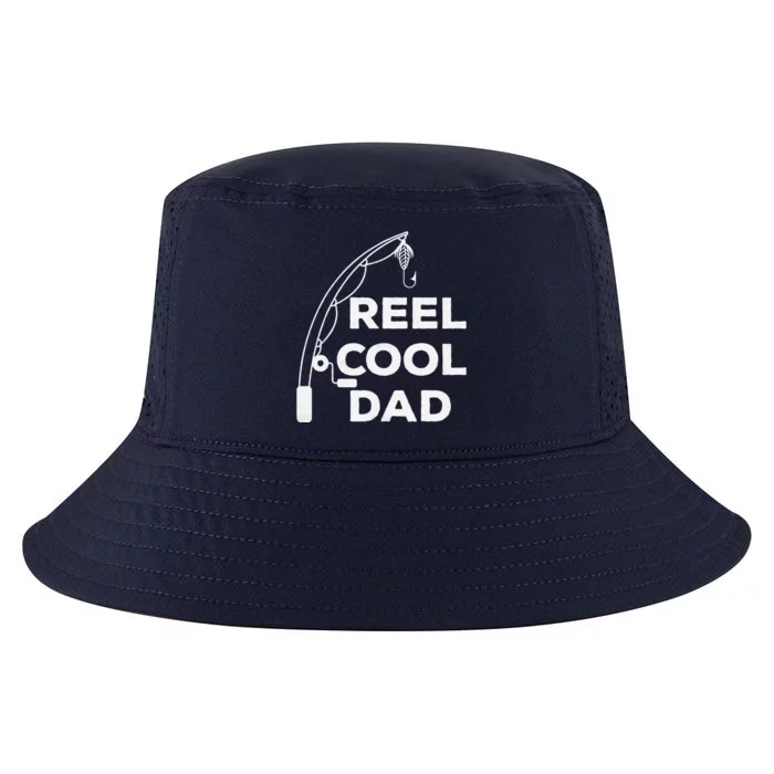 Reel Cool Dad Fishing Daddy Fathers Day Funny Cool Comfort Performance Bucket Hat