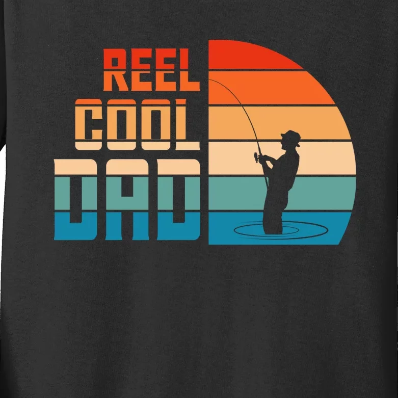 Reel Cool Dad Kids Long Sleeve Shirt