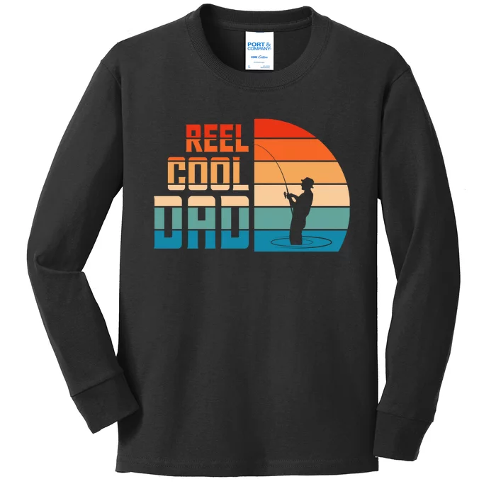 Reel Cool Dad Kids Long Sleeve Shirt