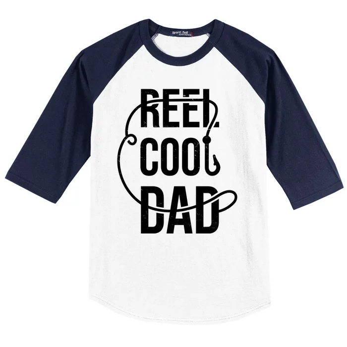 Reel Cool Dad Fishing Lover Gift Baseball Sleeve Shirt