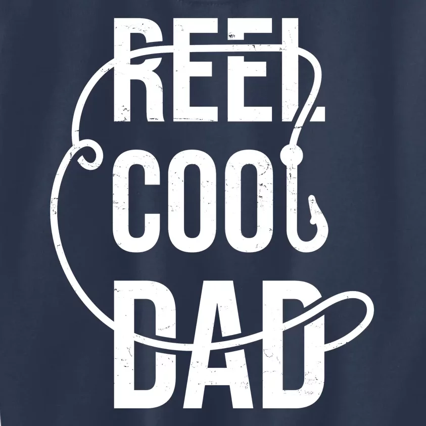 Reel Cool Dad Fishing Lover Gift Kids Sweatshirt