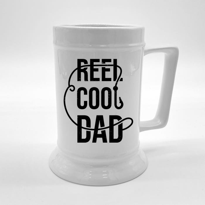 Reel Cool Dad Fishing Lover Gift Front & Back Beer Stein