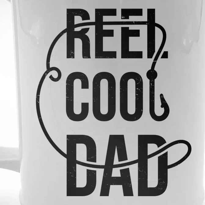 Reel Cool Dad Fishing Lover Gift Front & Back Beer Stein