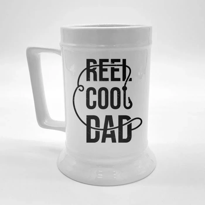 Reel Cool Dad Fishing Lover Gift Front & Back Beer Stein