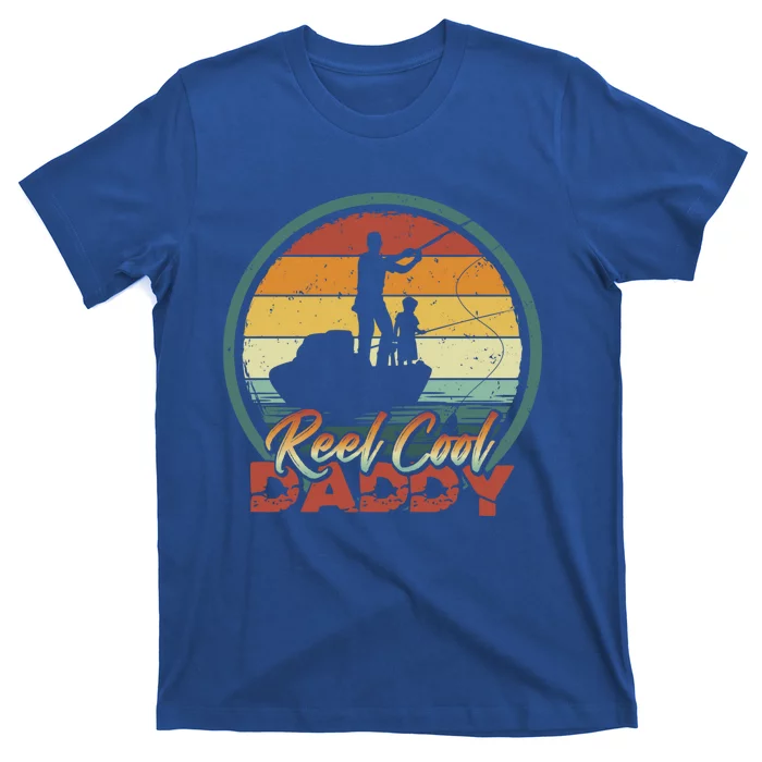 Reel Cool Daddy Cool Gift Cool Retro Vintage Fishing Family Funny Gift T-Shirt