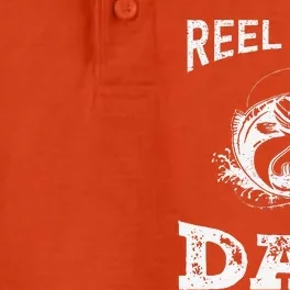 Reel Cool Dad Papa Fisherman Daddy FatherS Day Fishing Gift Dry Zone Grid Performance Polo