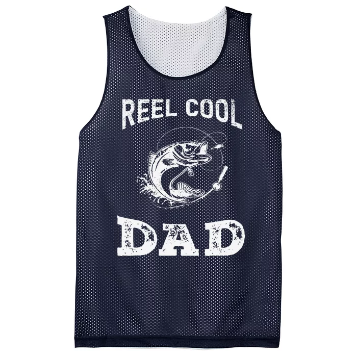 Reel Cool Dad Papa Fisherman Daddy FatherS Day Fishing Gift Mesh Reversible Basketball Jersey Tank