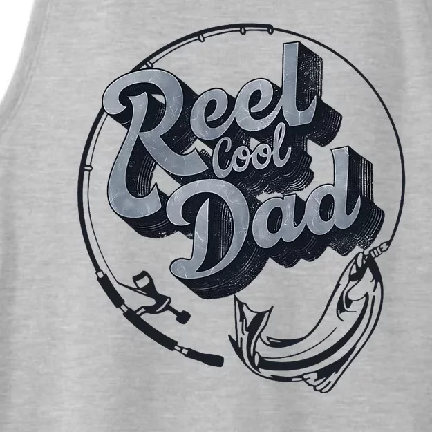 Reel Cool Dad Funny FatherS Day Fishing Design Ladies Tri-Blend Wicking Tank