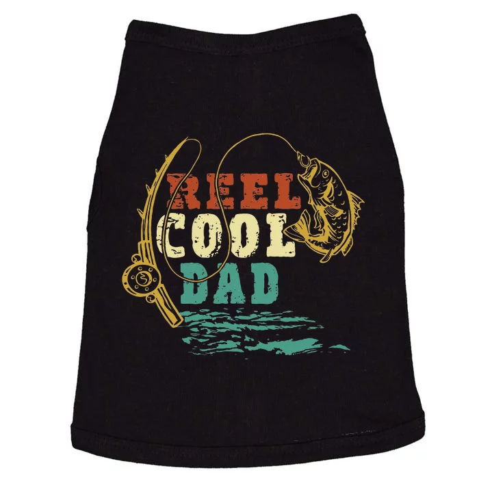 Reel Cool Dad Vintage Fishing Fathers Day Daddy Fisherman Doggie Tank