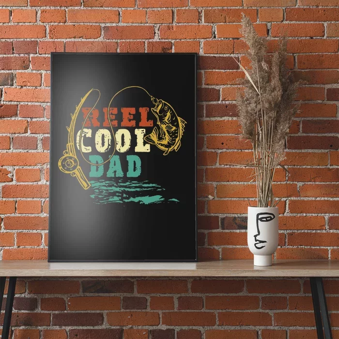 Reel Cool Dad Vintage Fishing Fathers Day Daddy Fisherman Poster