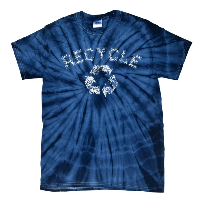 Recycle Colorful Distressed Look Tie-Dye T-Shirt