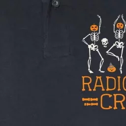 Radiology Crew Dancing Skeleton Pumpkin Funny Halloween Softstyle Adult Sport Polo